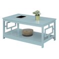 thumbnail image 3 of Convenience Concepts Table Basse Town Carré avec Étagère en Bois Bleu, 3 of 7