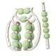 thumbnail image 2 of Masajeador de piernas con rodillo, herramienta de masaje portátil de 15 puntos para fitness verde blanco, 2 of 9