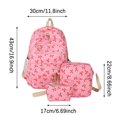 thumbnail image 2 of HUISZJ 3pcs School Backpack, Trendy School Backpack Set, Primary Secondary College Teenage Backpack for Work Travel School (Red), 2 of 6