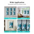 thumbnail image 6 of Window Privacy Film Turquoise Gold Stained Glass Window Film Decorative Sun Block Window Cover Modern Teal Blue Marble Textured Window Clings Static Adhesive Sticker for Bathroom 17.7"x78.7", 6 of 7