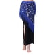 thumbnail image 1 of Pañuelo de cadera para danza del vientre para mujer con flecos y lentejuelas, falda triangular de malla, pañuelo de cadera Azul, 1 of 9