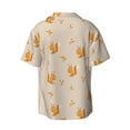 thumbnail image 2 of Vsdgher Squirrel Animal Print Men's Wrinkle Free Untucked Cuban Shirt Business Casual Button Down Shirts Short Sleeve Shirt, 2 of 7