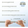 thumbnail image 5 of Shower Curtain Rod, 1" Diameter Heavy Duty Tension Shower Rod, Non Slip Adjustable 28-74 inch No Drill Shower Curtain Rods Spring Tension For Bathroom, Shower Stall, No Rust, Brushed Nickel, 5 of 7