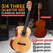 Pyle Classical Guitar Starter Kit - 36 3/4th Size All Wood Instrument with Capo, Gig Bag, Strings, Strap, Picks (Natural Gloss)
