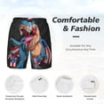 thumbnail image 5 of Balery Blue Dinosaur Mens Swim Trunks Swim Shorts for Men Quick Dry Inseam Beach Shorts with Compression Liner Pocket-X-Large, 5 of 9