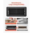 thumbnail image 3 of VEVOR 4 x 10 Inch Floor Registers, 12-Pack Vent Grilles, HAVC Heavy-Duty Walkable Iron Floor Vents, Easily Adjustable Rust-Proof Air Vents Deflector with Metal Damper, Ideal for Home & Office, Black, 3 of 9