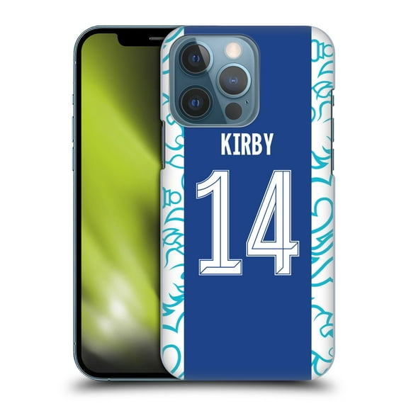 Head Case Designs Officially Licensed Chelsea Football Club 2022/23 Women's Home Kit Fran Kirby Hard Back Case Compatible with Apple iPhone 13 Pro