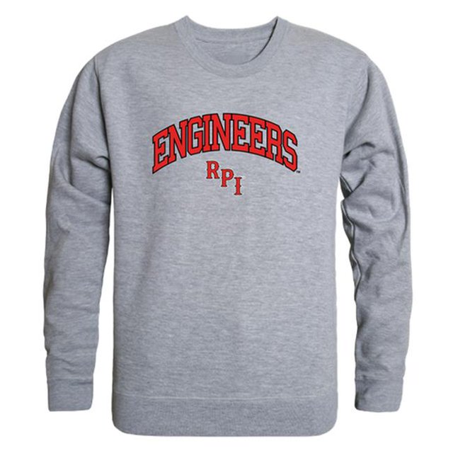 W Republic 541-367-HGY-04 Rensselaer Polytechnic Institute Chandail en Molleton Ras du Cou pour Hommes Campus Gris Chiné - Extra Large
