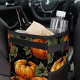 thumbnail image 6 of Thanksgiving Pumpkin Leaves Mini Car Trash Can with Foldable Lid, Leak-proof Design and Hanging Storage Bag for Auto - Car Trash Can, 6 of 6
