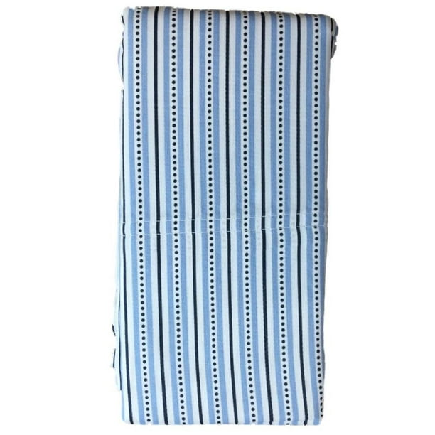 Northcrest Blue Pinstripe Pillowcase Set, 2 Standard Size Cotton Pillow