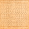 thumbnail image 1 of Ahgly Company Indoor Square Abstract Orange Contemporary Area Rugs, 8' Square, 1 of 1