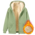 thumbnail image 7 of yuCgh Men's Winter Fleece Lined Hooded Jacket, Thickened Zip Up Coat with Multiple Pockets, Casual Outdoor Jacket for Cold Weather & Daily Wear,Light Green,S, 7 of 7