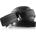 thumbnail image 2 of Roxoni Mens Genuine Leather Ratchet Dress Belt with Automatic Solid Silver Lined Gloss Buckle, Enclosed in an Elegant Gift Box, 2 of 7