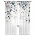 thumbnail image 7 of Sheer Curtains 72 inches Long, Plants Colorful Leaves White Background Light Filtering Sheer Window Curtains Rod Pocket Voile Drapes for Bedroom Living Room, 52"W x 72"L 2 Panels, 7 of 7