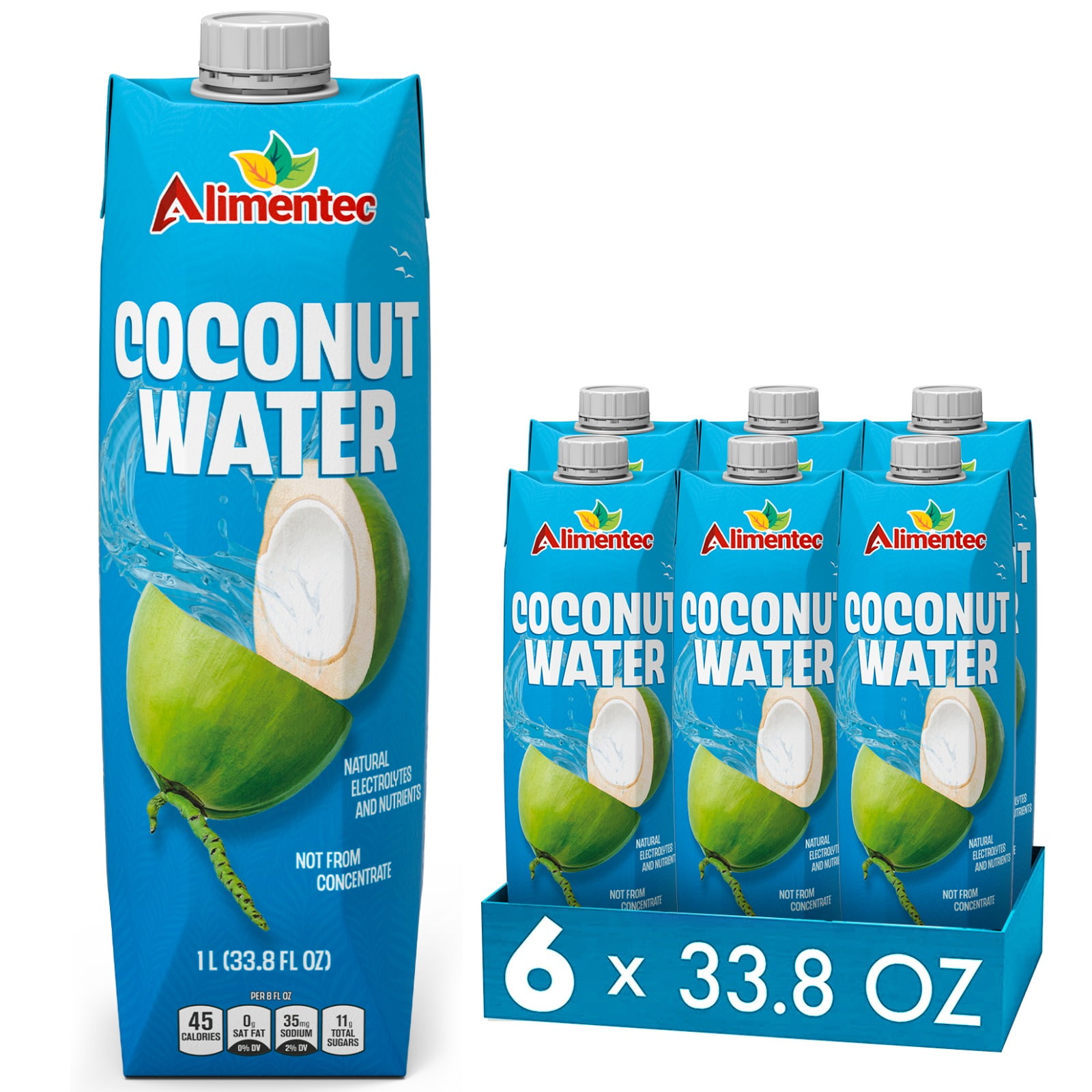 Alimentec Coconut Water, Refreshing Taste Natural Electrolytes Many Nutrients Organic