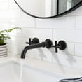 thumbnail image 7 of 2 Handle Wall Mount Bathroom Faucet and Rough-in Valve Included, 7 of 7
