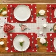 thumbnail image 4 of Sm:)e Red Love Heart Valentine Placemats Set of 4, 12x18 Inch, 4 of 7