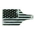 thumbnail image 1 of United States Cutting Board, Grunge Aged Black and White American Flag Independence Fourth of July Design, Tempered Glass Cutting and Serving Board, Wine Bottle Shape, Black White, by Ambesonne, 1 of 1
