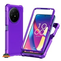 For TCL 60 XE NXTPAPER Full-Body Dual Layer Hybrid Case Slim, Drop-Proof TPU Hard PC, Durable Corner Front Bumper Protector Phone Case Cover by Xpression, Purple