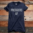 thumbnail image 2 of Thread Tank Preggers AF Women's Fashion Relaxed Crewneck T-Shirt Tee Heather Navy Large, 2 of 5