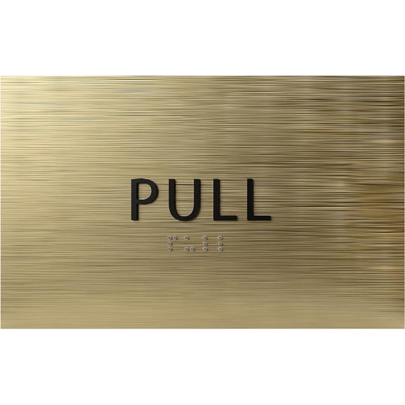 ADA CENTRAL SIGNS - 6" X4" Pull Sign - ADA Compliant Tactile Graphics Grade 2 Braille Text Safety Sign| Wall Mount End Door Confusion Plastic Signs for Businesses, Offices, Stores, Cafes, and Shops