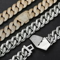 thumbnail image 5 of Extra Shiny Miami Cuban Link Chain for Men, Width 22mm Mens Cuban Chain, Solid Thick Big Hip Hop Iced Out Cuban Link Chain Necklace, 16-24 Inch - Gift Box Included, 5 of 8