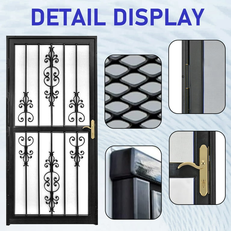 doorzo公式アカウント01 （G-336) Sdstone Grisham Deluxe Steel Security Door, 36 x 80