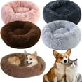 thumbnail image 5 of QHUDLV Donut Dog Bed - Premium Comfort for Anxiety Relief, 15.6 Inch Anti-Slip Round Fluffy Plush Faux Fur Cat Bed, Calming Design with -Plush Support,Fits up to 5.5 lbs Pets,Machine Washable, 5 of 8