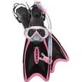 thumbnail image 2 of Set de snorkel Cressi Palau rosa XS/S con aletas ajustables, 2 of 4