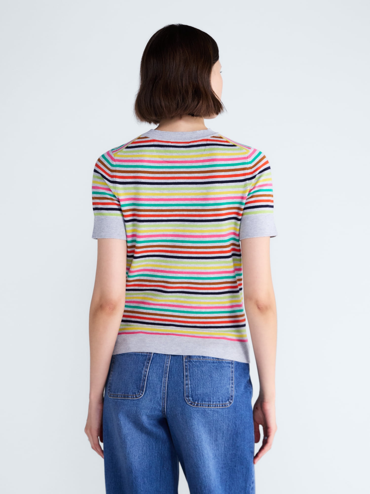 Free Assembly Women's and Women's Plus Cozy Yarn Sweater Tee with Short Sleeves, Sizes XS-4X