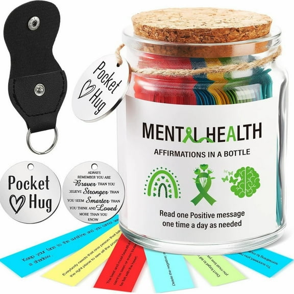 ​​Mental Wellness Gift Set 90 Encouragement Messages in Elegant Jar, Daily Inspiration for Adults & SelfCare​​