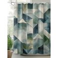 thumbnail image 2 of Impressionist Style Shower Curtain Set ，Waterproof Fabric Shower Curtains Blue Green Blurred Color Block Shower Curtains for Bathroom,Bathroom Decor 60"x72", 2 of 6