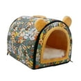 thumbnail image 3 of Caseta para perros para dormir en otoño e invierno, lavable, para interior, para gatos Verde pequeño, 3 of 9