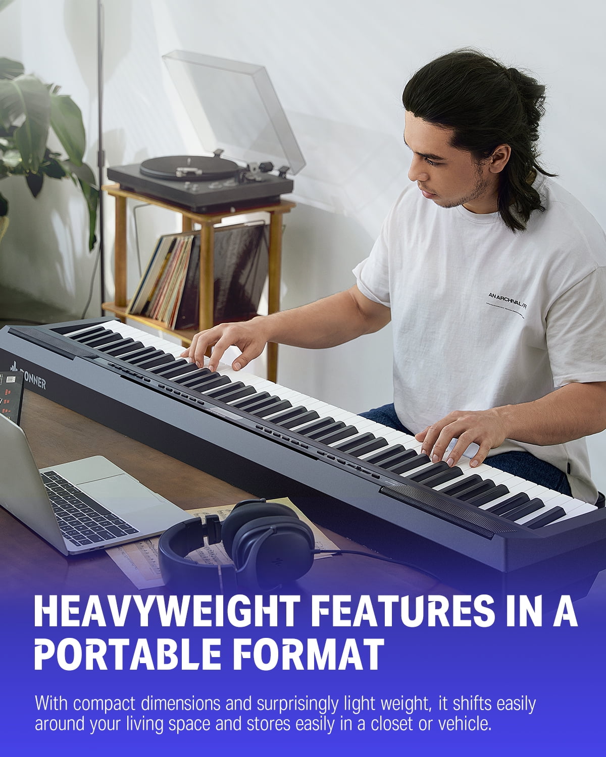 Best Choice Products Juego de teclado electrónico de piano digital de  tamaño completo de 88 teclas para todos los niveles de experiencia con  teclas