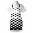 thumbnail image 3 of Abstract Apron Minimalist Monochrome Dots in Black Growing Big from Bottom to Top Polka Dots Image, Unisex Kitchen Bib Apron with Adjustable Neck for Cooking Baking Gardening, White, by Ambesonne, 3 of 3