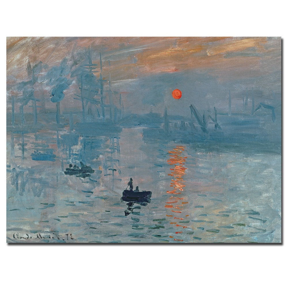 Claude Monet Art Reproduction Monet Water Lilies Paintings Giclee Canvas  Prints Impression of Sunrise Wall Art for Home Decoration Framed Ready to  Hang