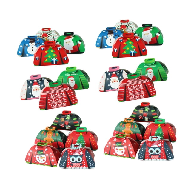 Lipstore 24Pcs Christmas Treat Boxes Paper Goody Boxes for Birthday Christmas Holiday