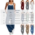 thumbnail image 3 of Kilaqueen Linen Jumpsuits for Women Loose Fit Lightweight Sleeveless Adjustable Strap Wide Leg Bib Overalls with Pockets, Casual Summer Boho Baggy Rompers, 3 of 7