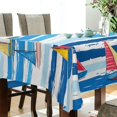 thumbnail image 5 of Yayeee Tablecloths 60" x 120" Rectangle Wrinkle Resistant Party Table Cover, Yellow Sailboats, 5 of 8