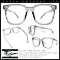 thumbnail image 2 of Nerdy Large Horn Rim Rectangular Blue Light Filtering Computer Eyeglasses Slate, 2 of 8