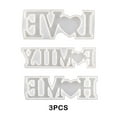 thumbnail image 4 of Unatoiry 3pcs Silica Gel Love Sign Word Mold Non-Stick For Resin Crafts Easy To Separate As Shown 1Set, 4 of 6