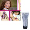 thumbnail image 2 of No Tóxico Cara Y Cuerpo Maquillaje de Pegamento con Disfraz de Niño Arte Artesanía , Plata Macarena Pegamento de pintura con purpurina., 2 of 8