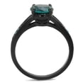 thumbnail image 4 of Womens Black Ring Anillo Para Mujer Stainless Steel Ring with Glass in Blue Zircon Hannah, 4 of 4