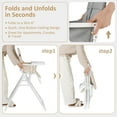 thumbnail image 3 of INFANS Baby High Chair, Quick Folding Portable Highchair for Babies and Toddlers with Adjustable Footrest Removable Dishwasher Tray PU Seat, Compact Highchairs for Baby Age 6-36 Months, 3 of 9