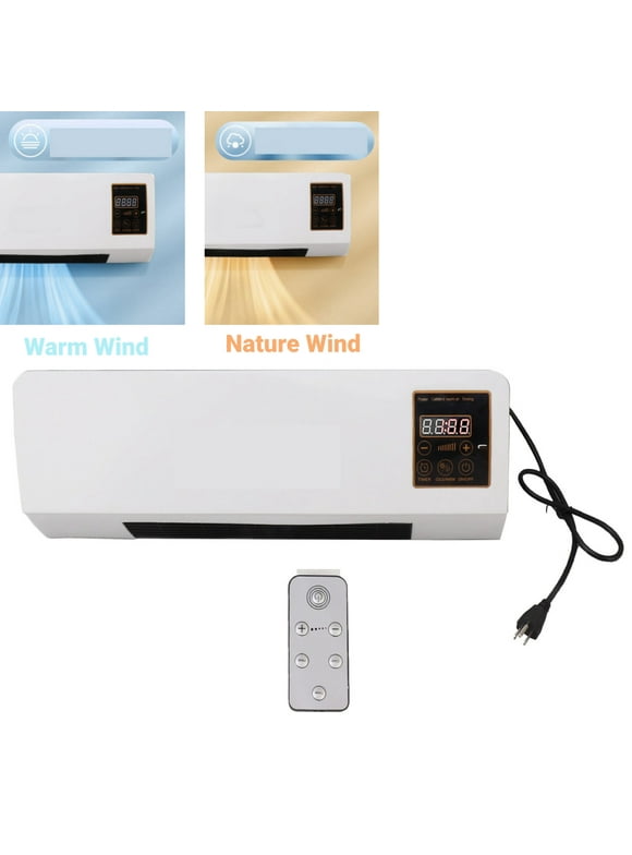 Wall Mounted Heating Machine, Portable Wall Mount Air Conditioners Wall Mounted Heater Remote Control Or Touch Screen Control