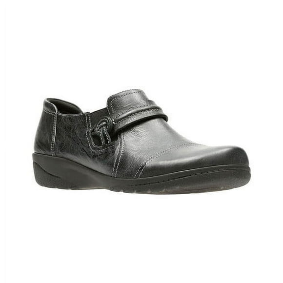 Clarks Women's Cheyn Madi Loafer, Black Tumbled Leather, 8.5 M US
