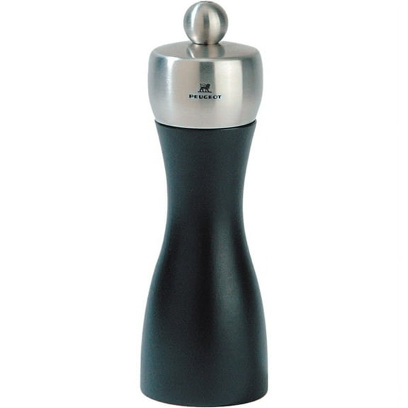 Peugeot 17149 Fidji 6 Inch Salt Mill, Black Matte