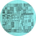 thumbnail image 1 of Ahgly Company Indoor Round Abstract Light Blue Contemporary Area Rugs, 8' Round, 1 of 4