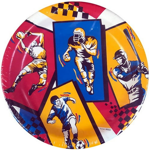 All Sports Vintage Small Paper Plates (8ct)