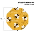 thumbnail image 3 of Disketp Cute Bee Butterfly Yelllow Funny Coasters,6 Pcs Leather Coasters With Holder, Perfect Housewarming Hostess Gifts,Protect Furniture From Water Marks Scratch And Damage, 3 of 9